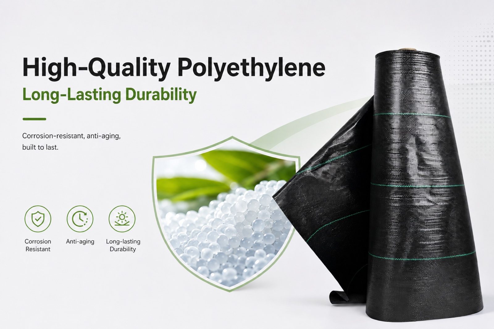 High-quality polyethylene PE woven weed barrier product roll and durability features